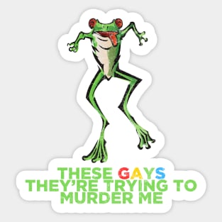 lol frog with qotes Sticker